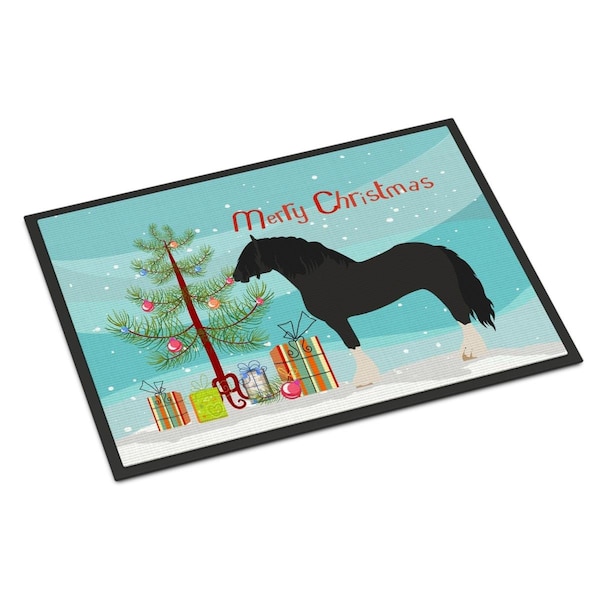 Carolines Treasures Pomeranian Rogener Goose Christmas Indoor or Outdoor Mat - 18 x 27 in. BB9271MAT - main